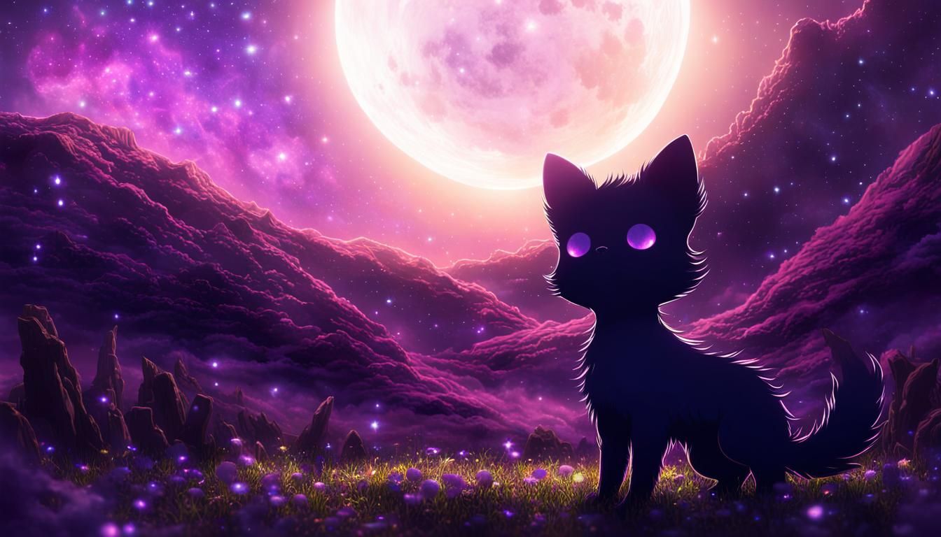 Ethereal Ghost Fox Silhouette Before Eclipse