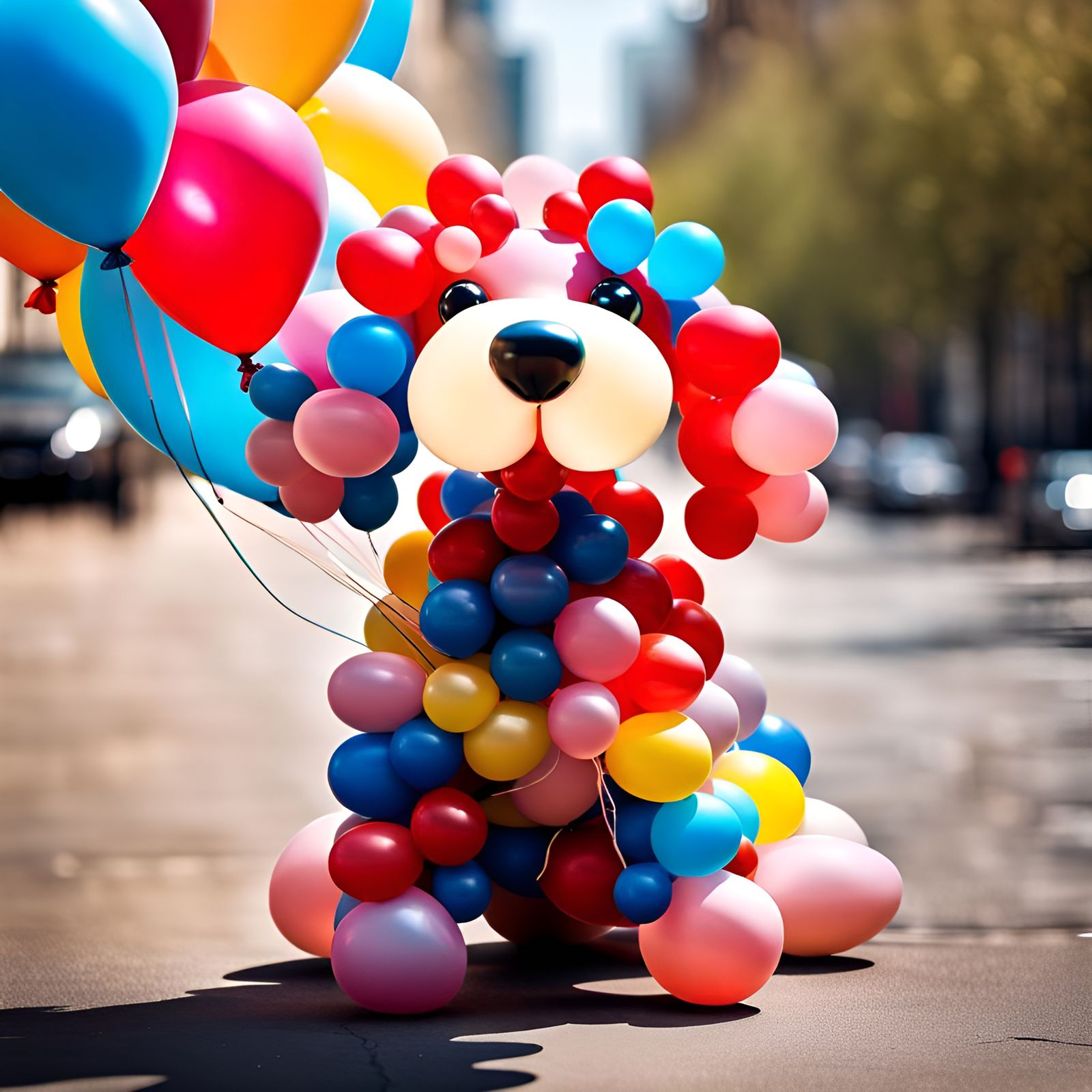 Adorable Balloon Dog Portrait on Sunny Day