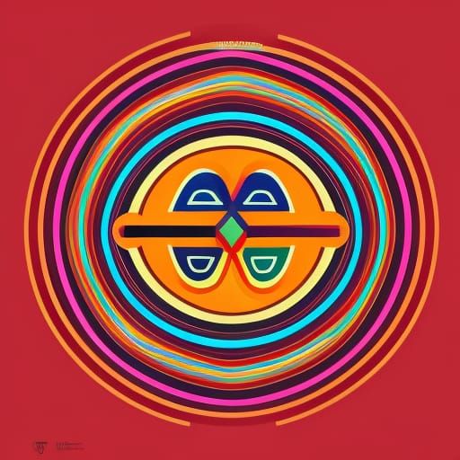 Pop Art Pita Gyros with Geometric Bauhaus Elements