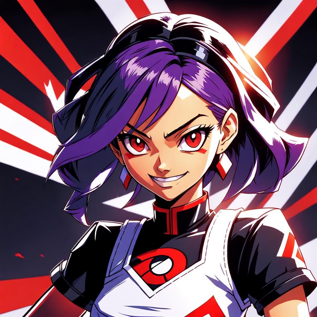 Confident Young Team Rocket Soldier in Concept Art Style