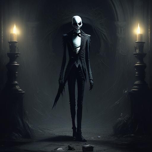 Jack Skellington in Dark Horror Style