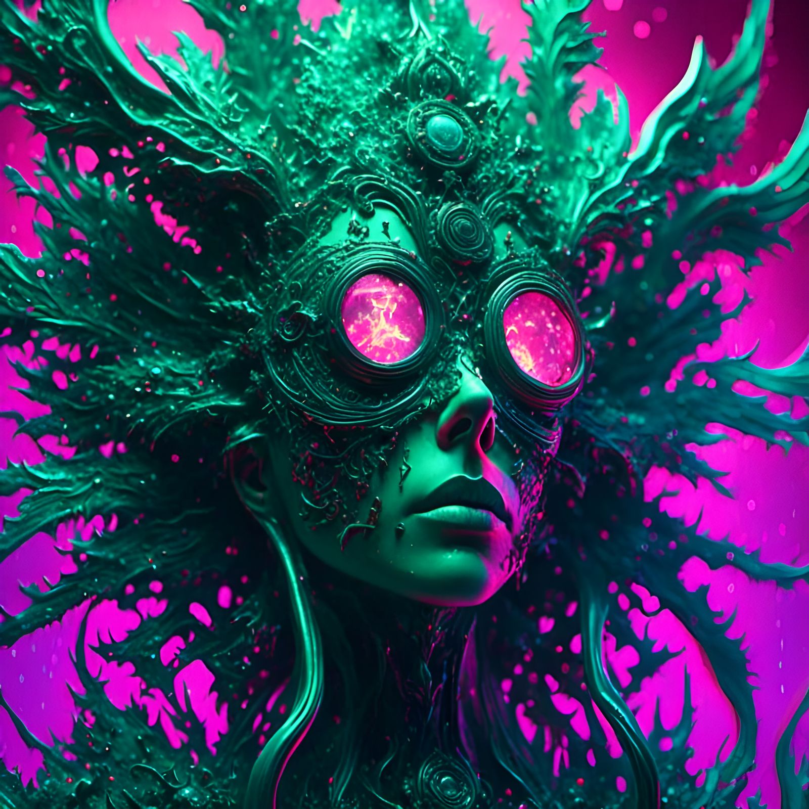 Methamphetamine Dreamscape in Hyperrealistic Macabre Style