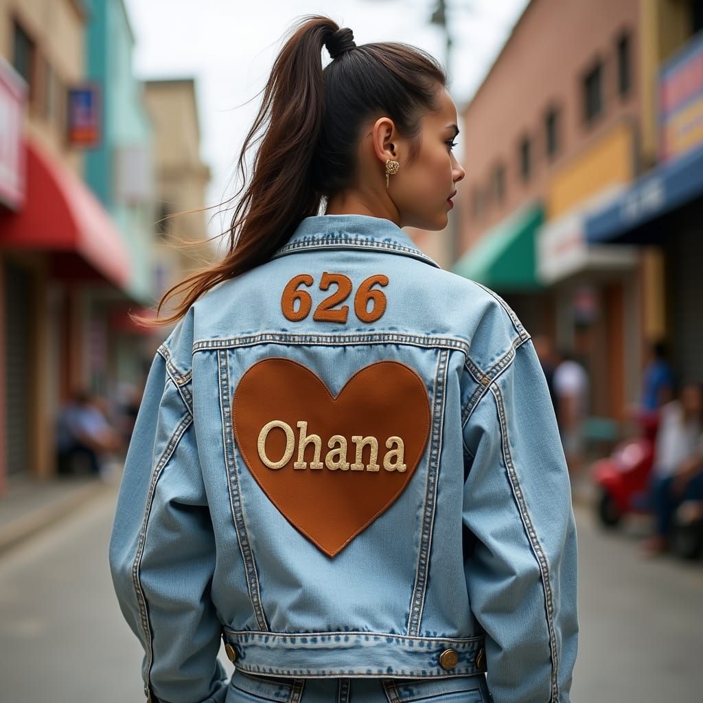 Stitch-Inspired Denim Jacket Streetwear Ad Campaign