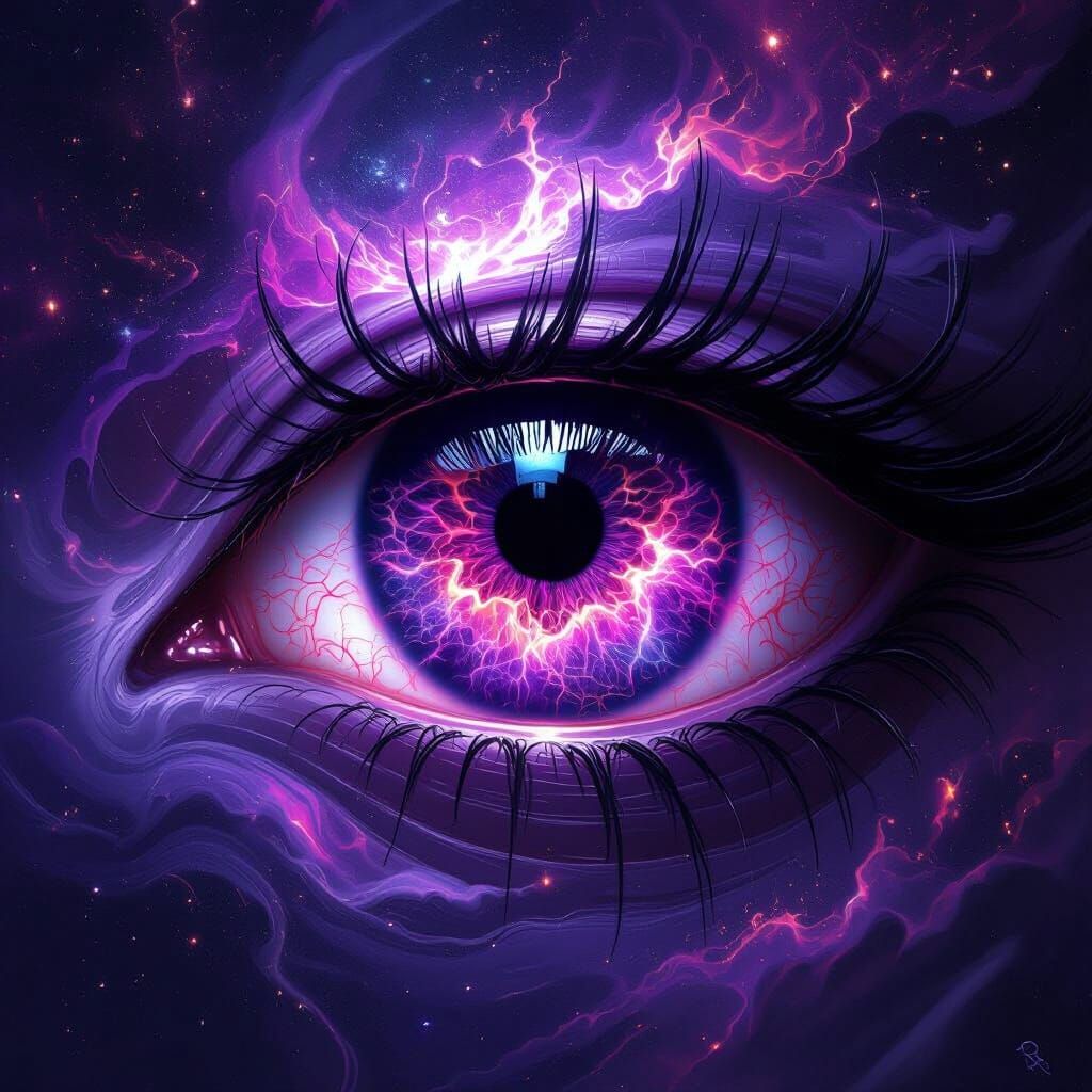 Cosmic Rinnegan Eye with Biomechanical Detail