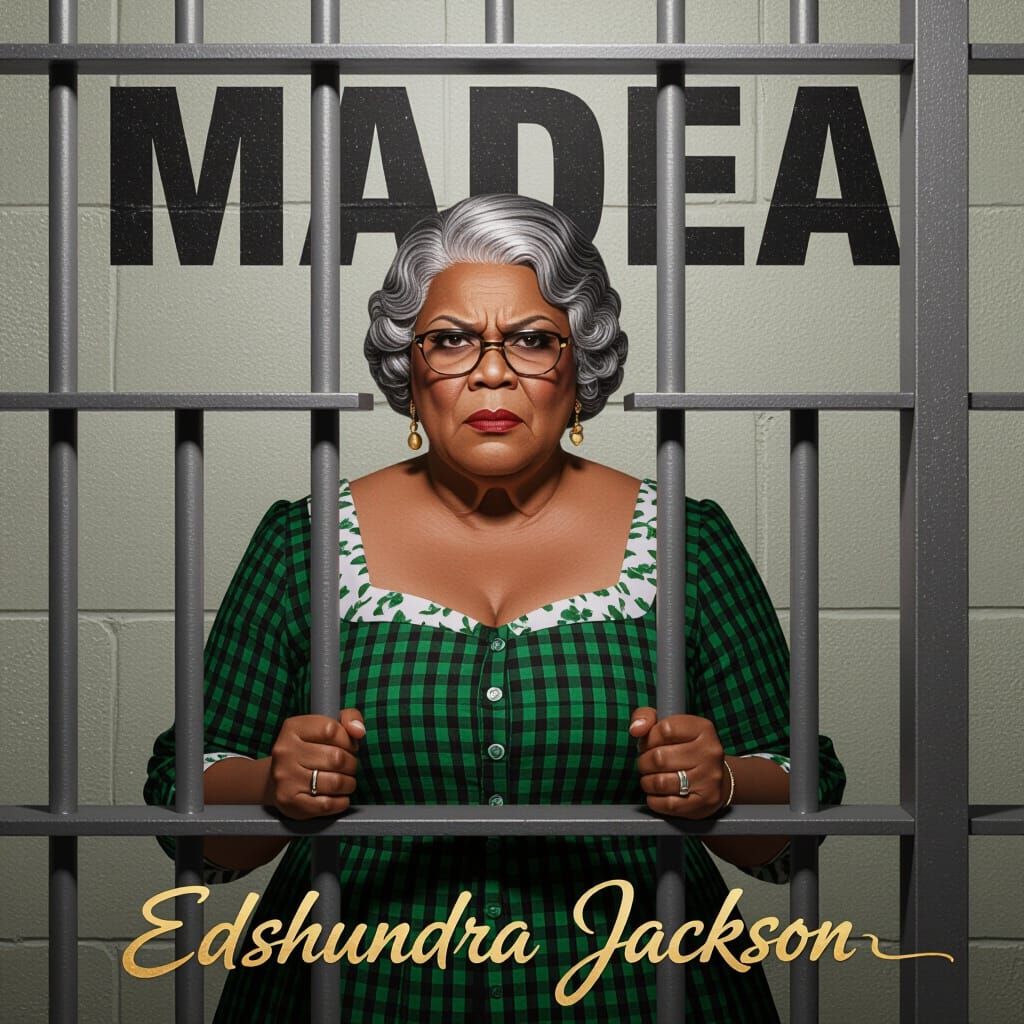 Madea Behind Bars in Photorealistic Style