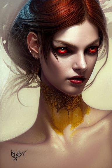Eldritch Devil Princess Portrait in 8K Resolution