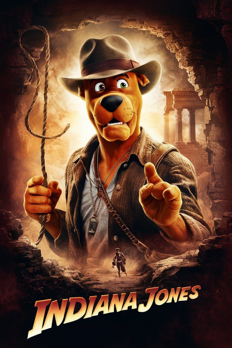 Scooby Doo as Indiana Jones in Adventure Film