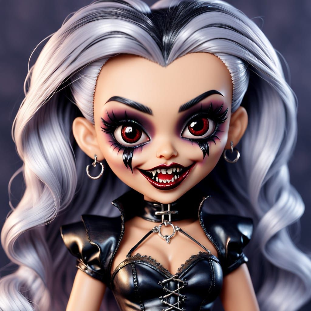Dystopian Vampire Bratz Doll with Sharp Fangs