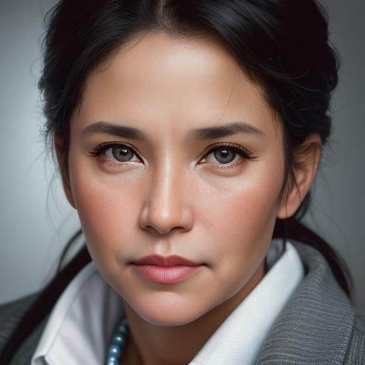 Professional Portrait Close-up with Bokeh