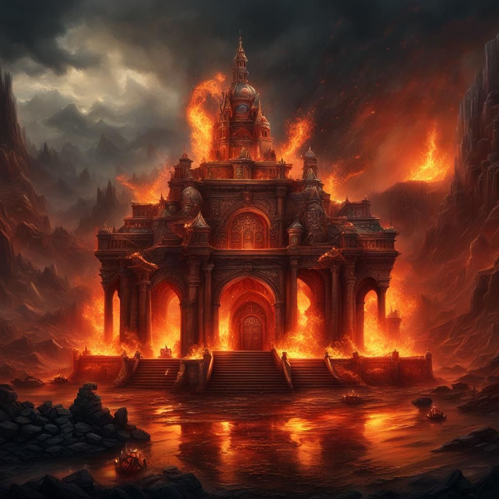 Dramatic Fire Siren Digital Matte Painting