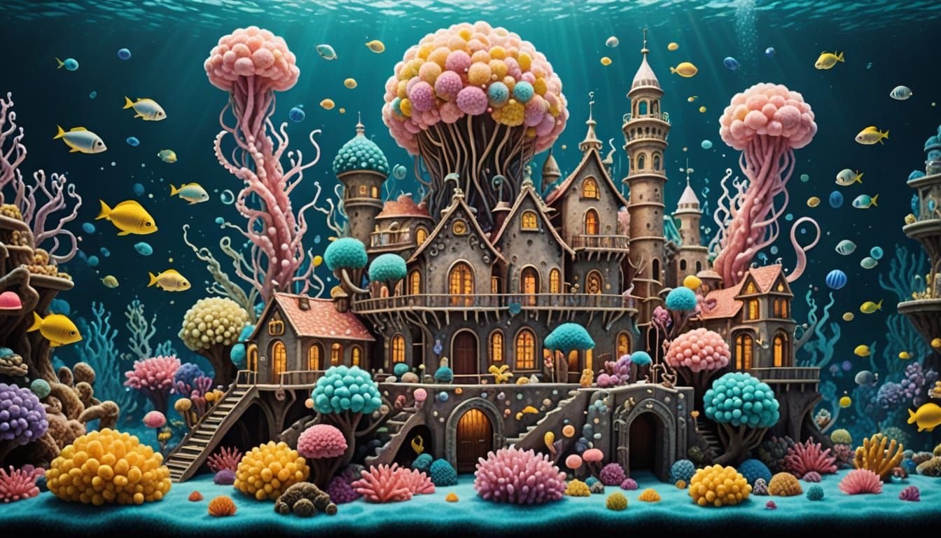 Pastel Pom-Pom City Undersea Fantasy