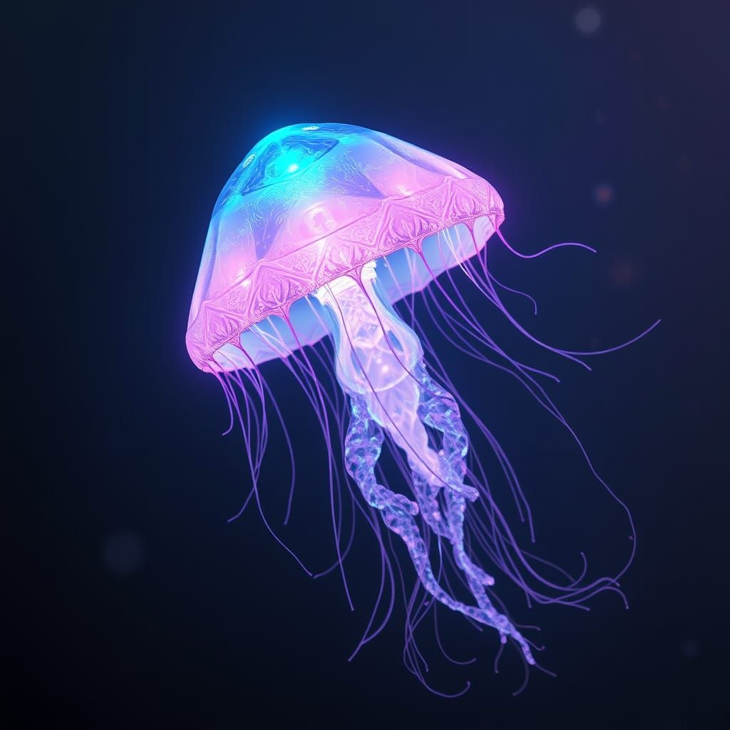 Otherworldly Jellyfish from a Distant Planet in Ethereal Sty...