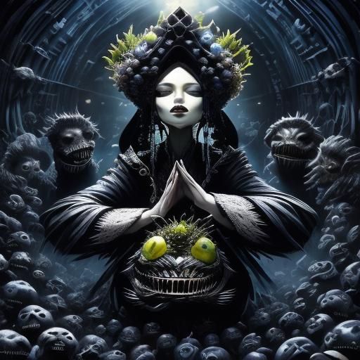 Creepy Cute Character Portrait with Dark Beauty