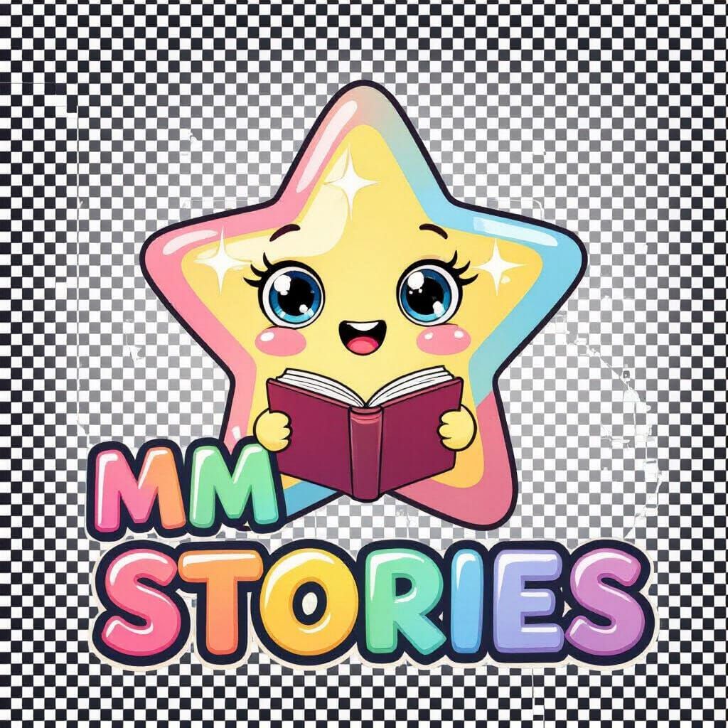 Cute Cartoon Star Mascot Holding Storybook