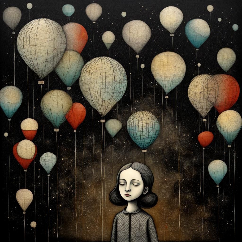 Surreal Figure Walks into Evening: Melting Oil Painting