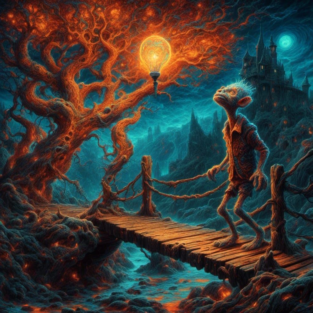 Golem When Edvard Munch's iconic The Scream meets Maximalism...