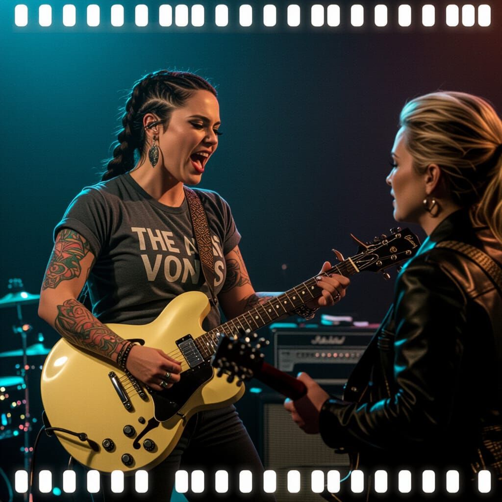 Native American Punk Musician Playing Guitar for Gillian And...