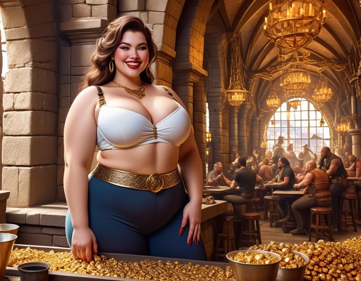 Fantasy Princess Guarding Gold in Dungeons & Dragons