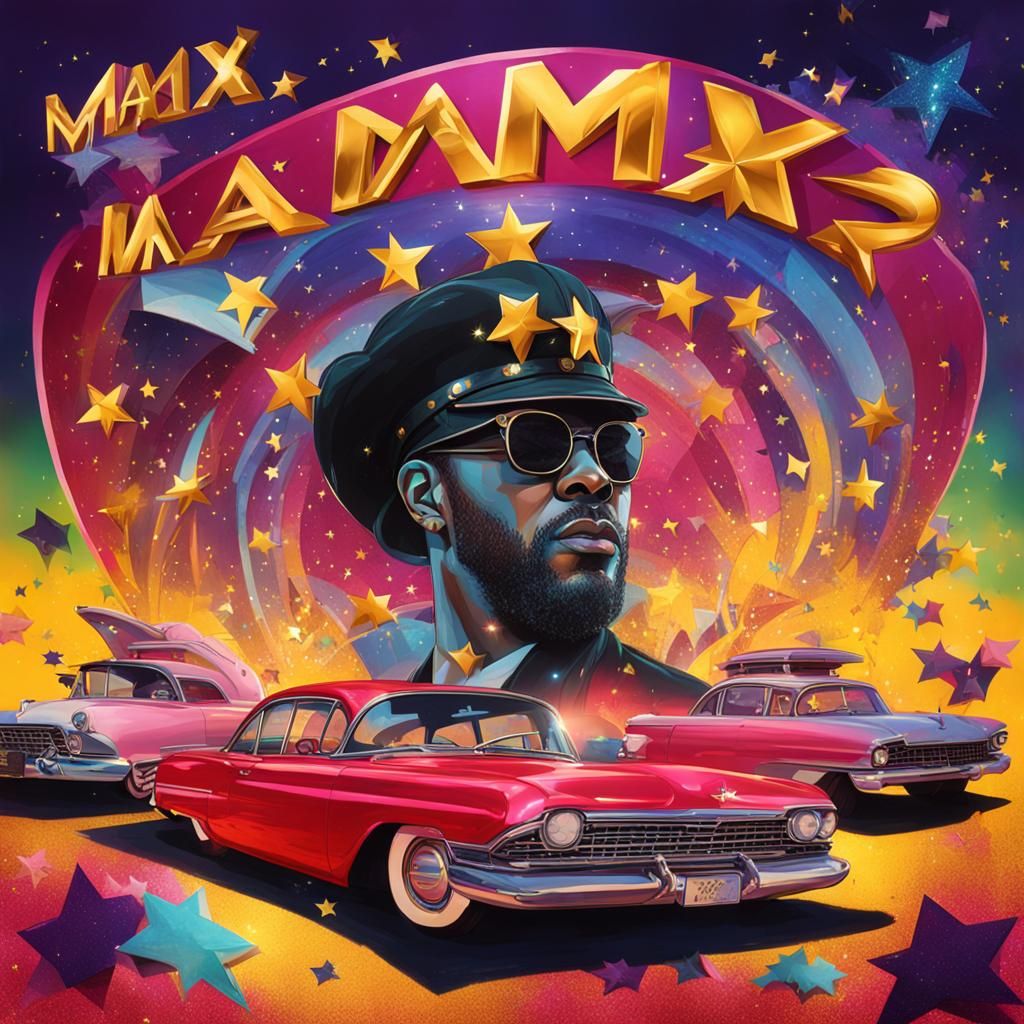 Modern Painted Movie Poster with Glittering Accents