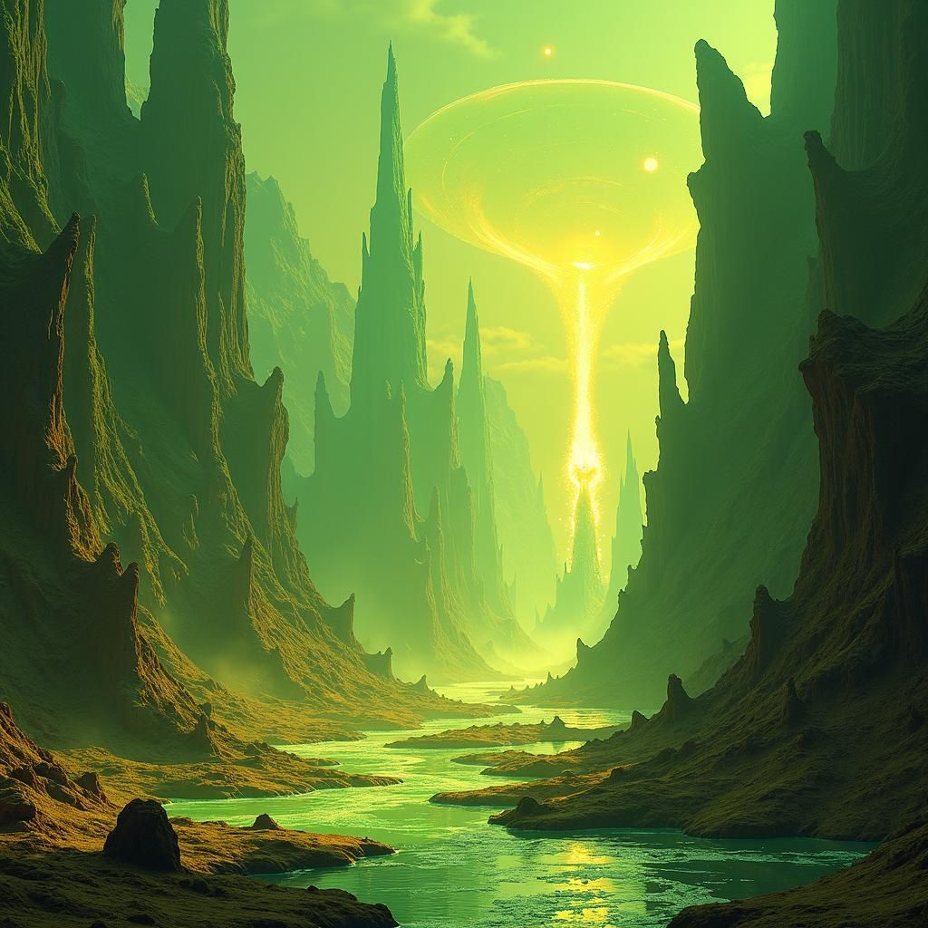 Alien World of Dr. Pepper in Futuristic Style