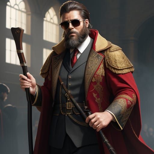 Man in Red Robe Surrounded by Scientists