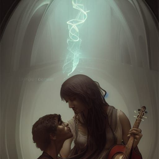 Orpheus in the Underworld: Hyperdetailed Digital Art