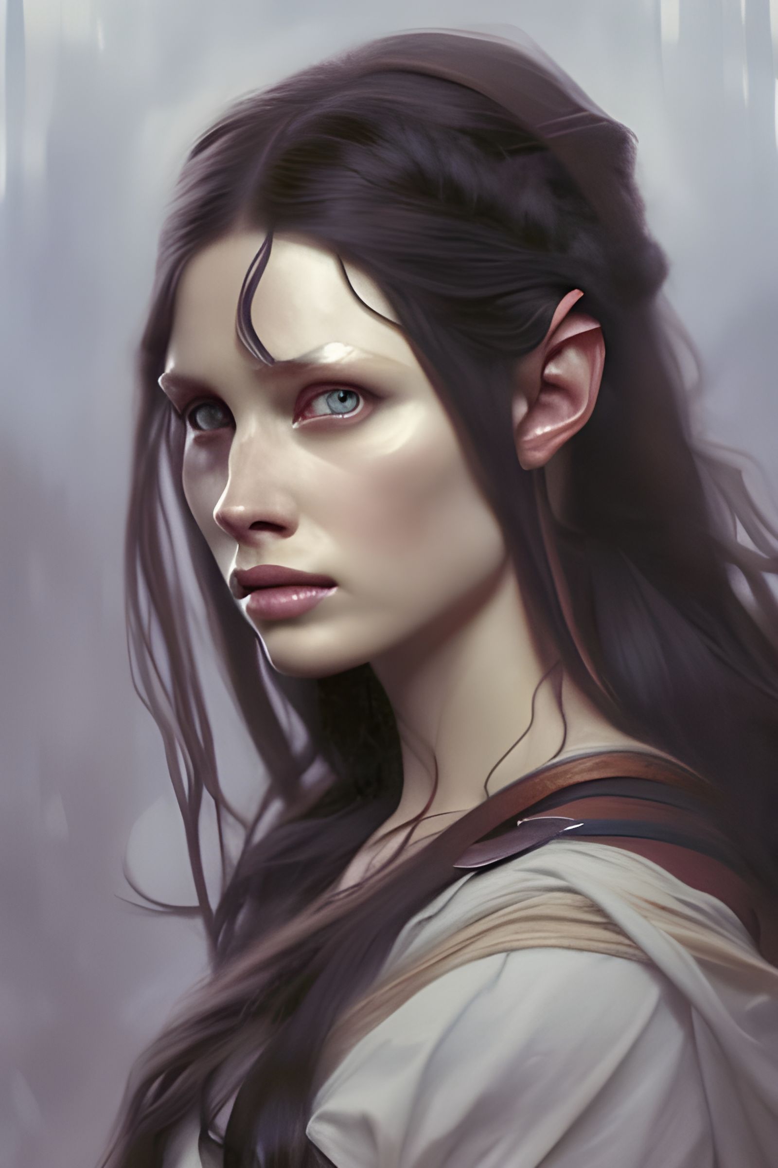 Arwen Portrait in Hyperdetailed Digital Art Style