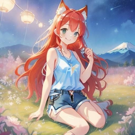 Anime Girl at Fuji Music Festival