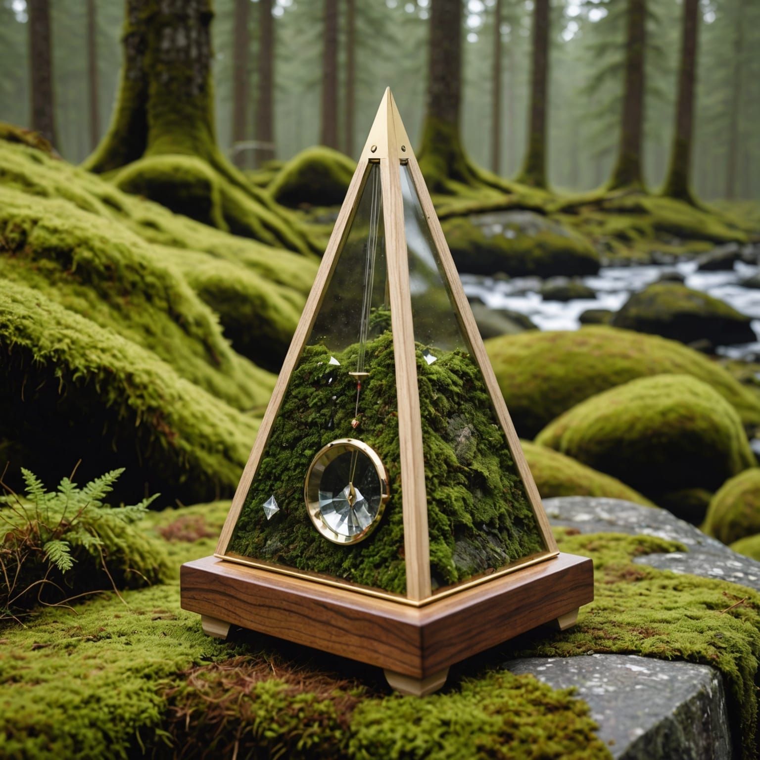 Ornate Crystal Metronome in Tundra Landscape