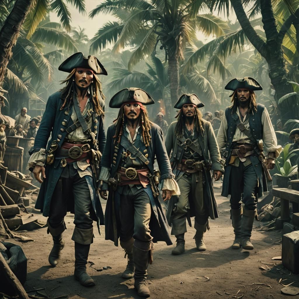 Ghost Pirates of the Caribbean: Cinematic Film Still
