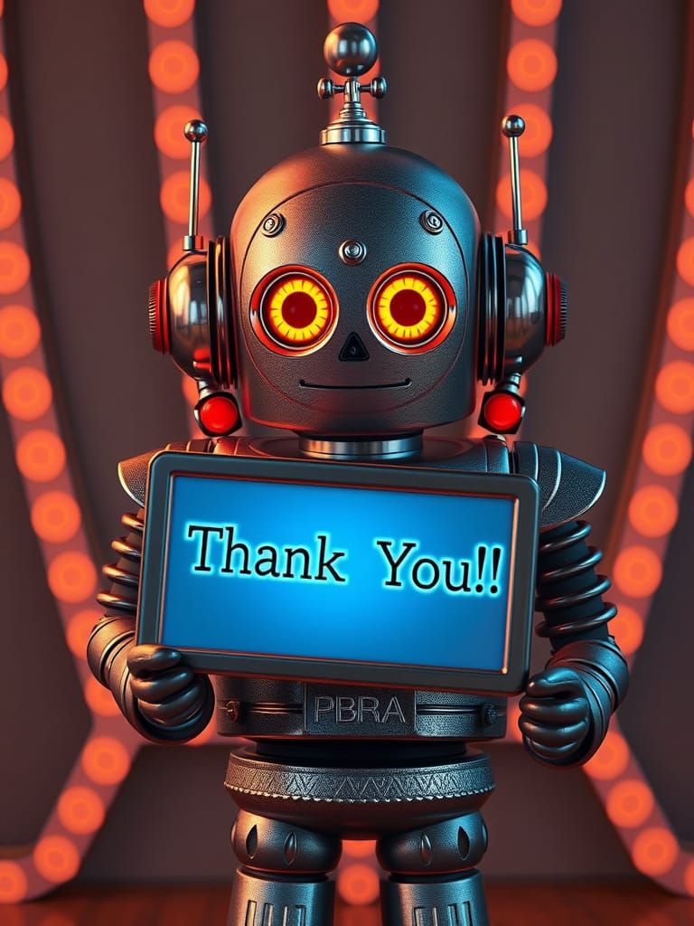 Robbie the Robot Says Thank You in Retro-Futurism