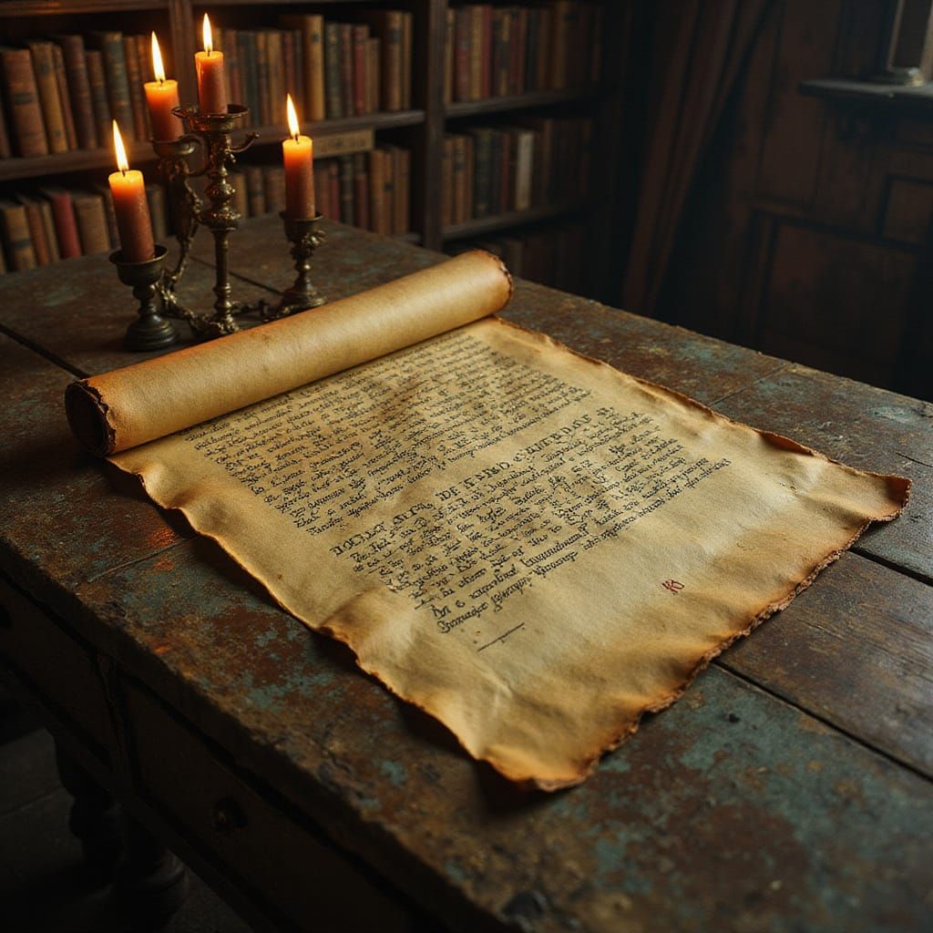 Ancient Scroll Unfolds Secrets in Mysterious Library