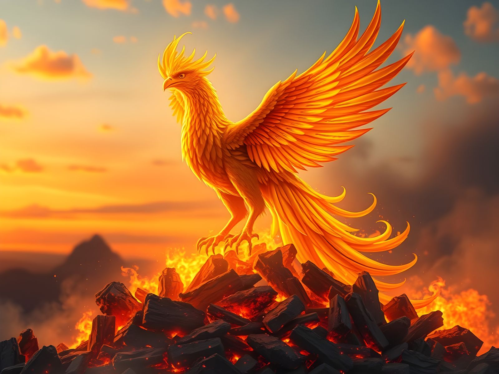 Golden Phoenix Rising: A Symbol of Rebirth