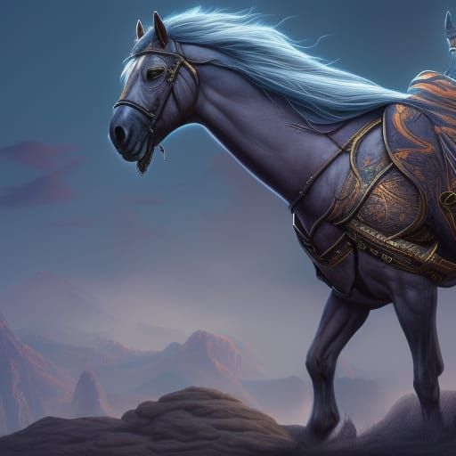 Fantastical Horse in Detailed Matte Painting