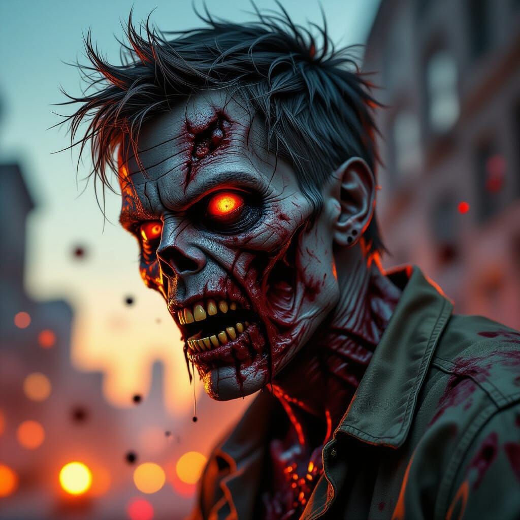 Zombie Apocalypse Concept Art with Dramatic Lighting