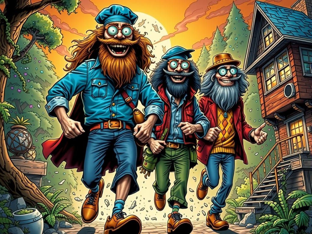Fabulous Furry Freak Brothers in Comic Book Art
