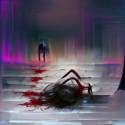 Sinister Suicide Image Inspired by Baroque Painting