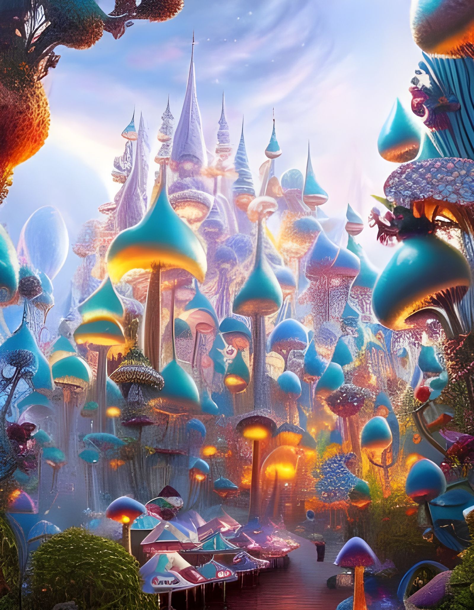 Enchanted mushroom wonderland