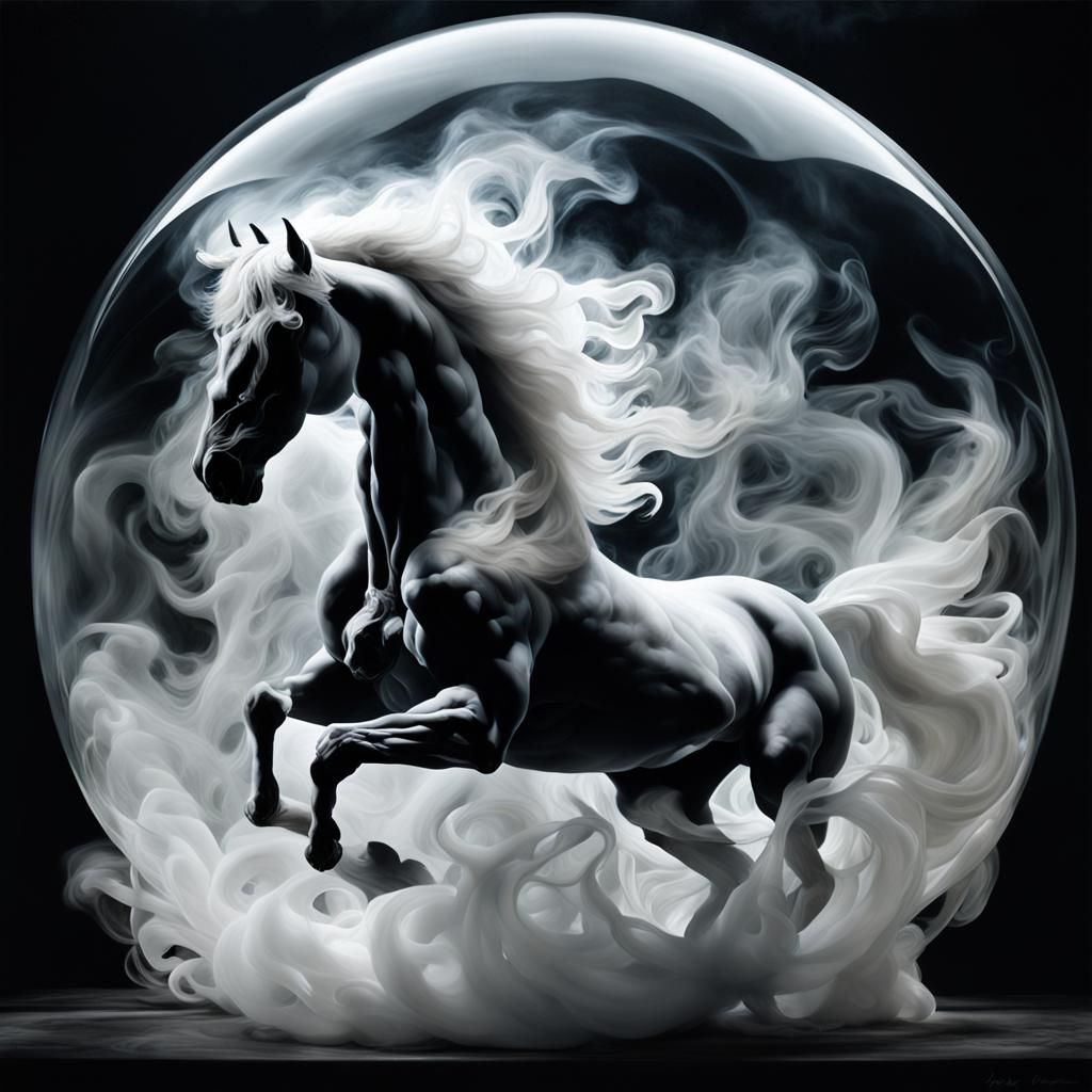Ethereal Pegasus in Crystal Bubble