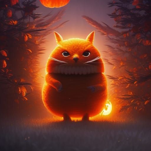 Enchanting Living Pumpkin, Studio Ghibli Style