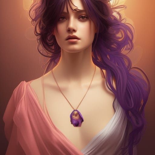 Renaissance Woman with Cello and Purple Gown