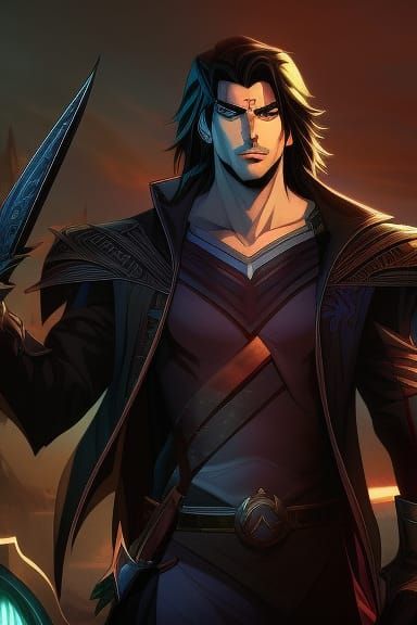 Elven Vampire with Dark Academia Aesthetic