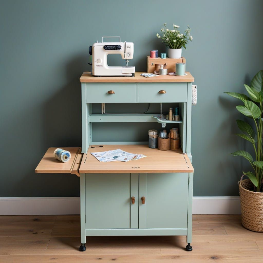 Eco-Friendly Sewing Studio in Reclaimed Wood Style