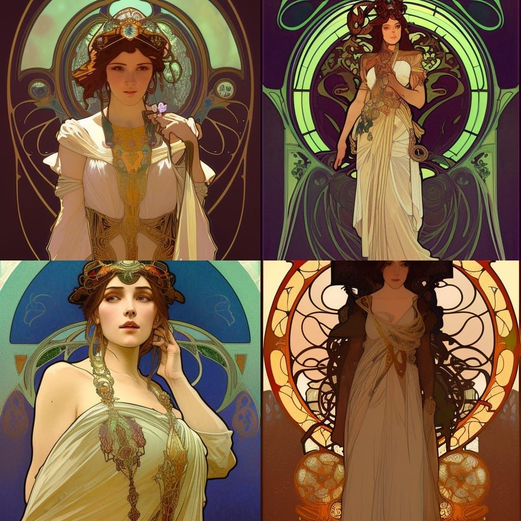 Art Nouveau Princess Concept Art in 8K