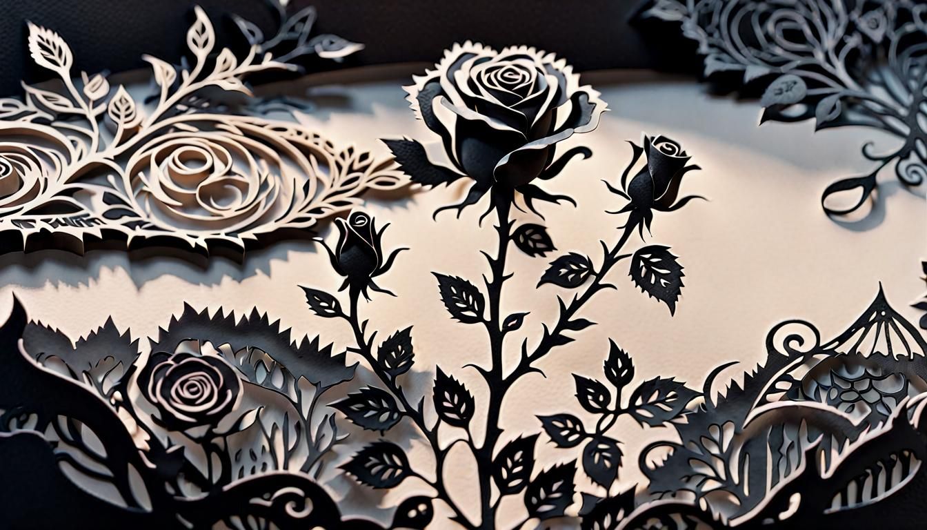 Romantic Funeral Silhouette in Tim Burton Style