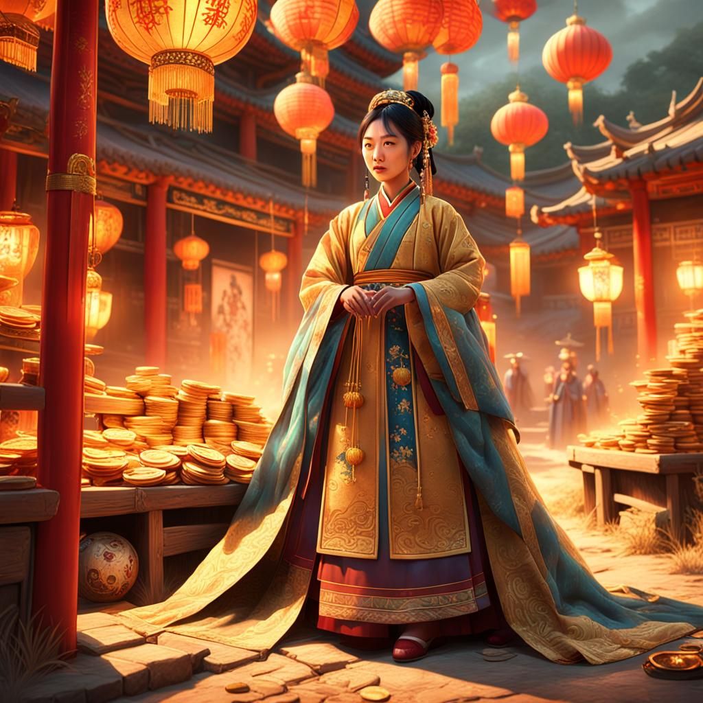 Traditional Chinese Lady Begs Husband to Avoid Roadside Gamb...