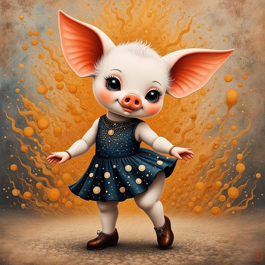 Baby Pig Jazz Dancer in Knab Style