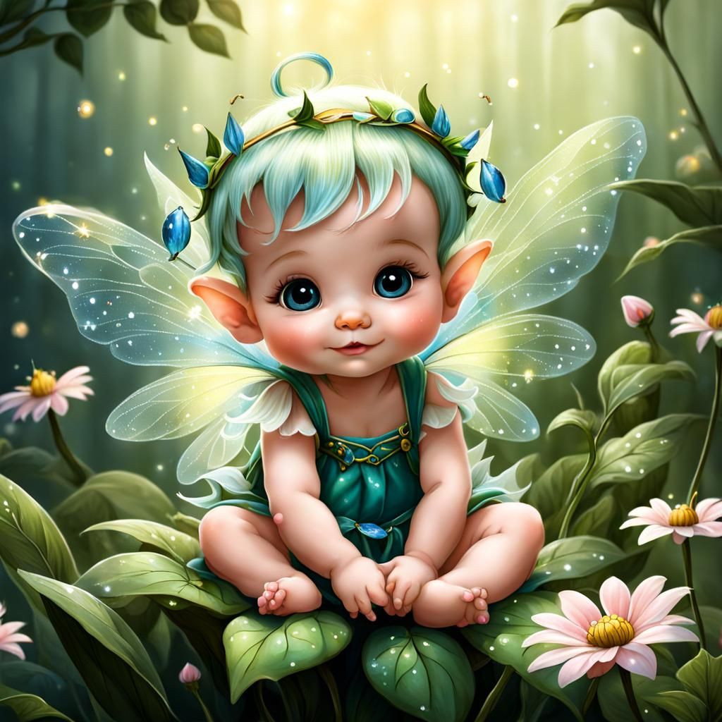 AI Generated Image of a Baby Fairy