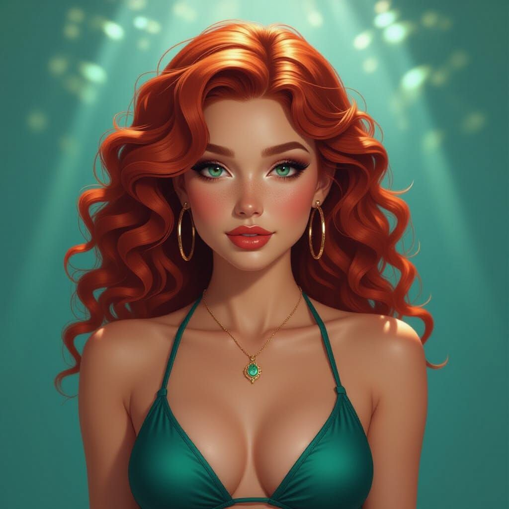 Redhead Portrait in Fantasy Realism Style