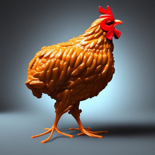 Chicken Popcorn: Hyperdetailed Concept Art